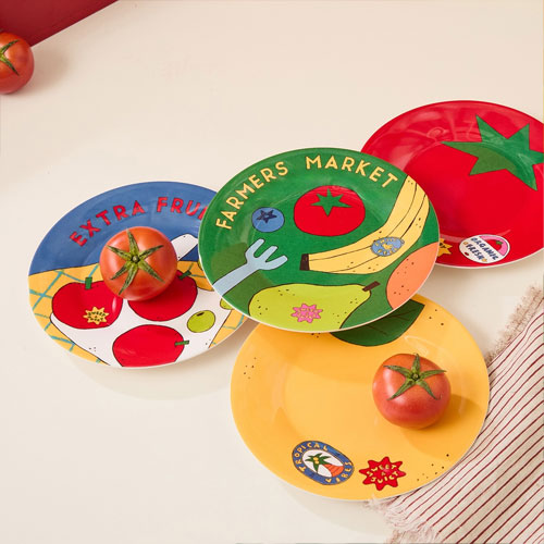 엠에이치앤코 모던하우스 파머스클럽 멜라민 접시 18cm 4P 세트