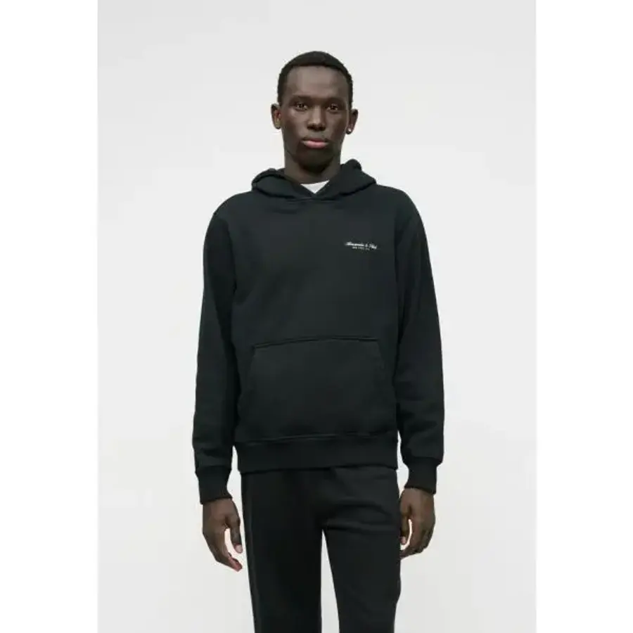 아베크롬비 Fitch 애버크롬비 앤 피치 프리미엄 스크립트 로고 후드티 검정색 7651313_이미지