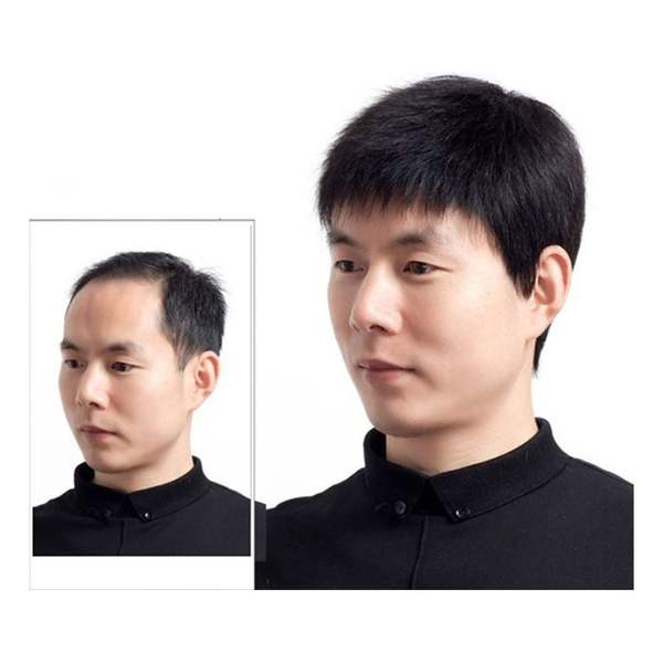 163EMD61 인 중년 남자 통가발 짧은머리 자연스러운