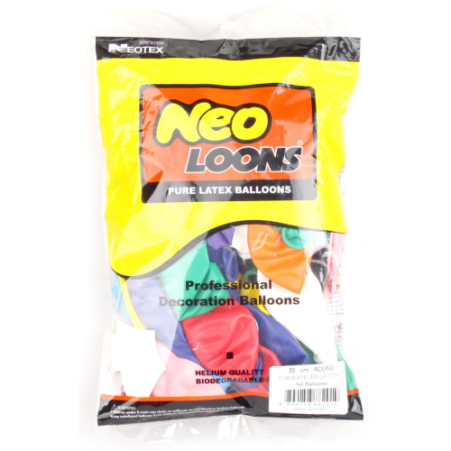 네오텍스 네오룬즈 라운드풍선 30cm 스탠다드 50개입 (50개)_이미지