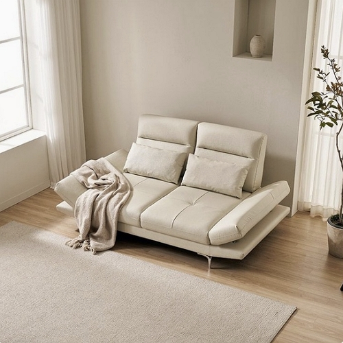 삼익가구 더퍼스트 스윙형 천연가죽 소파 3인용 (스툴별도)_이미지