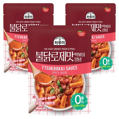 동원F&B 하루미 불닭로제맛 떡볶이 양념 130g (3개)_이미지