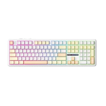 <b>AULA</b> <b>F108</b> 유무선 기계식 치즈 화이트