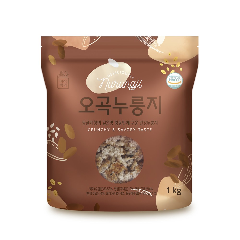 아람농가 미식백과 오곡 누룽지 1kg (1개)_이미지