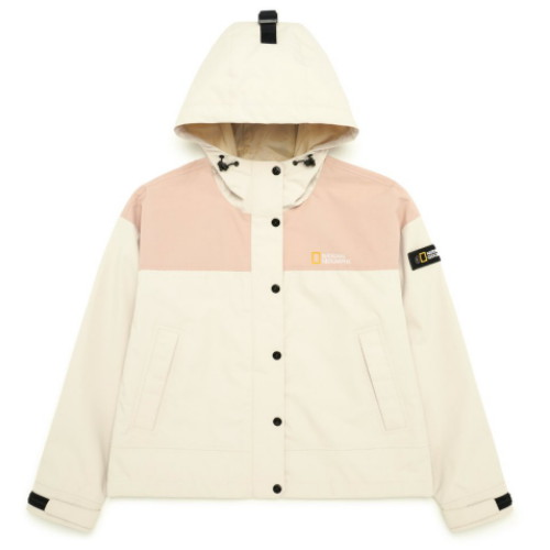 내셔널지오그래픽 오거스틴 배색 숏기장 후드 바람막이 점퍼 N231WJP960_이미지