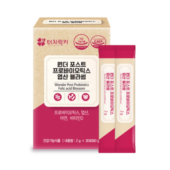 터치럭키 원더 포스트 프로바이오틱스 엽산 블라썸 30포 (3개)