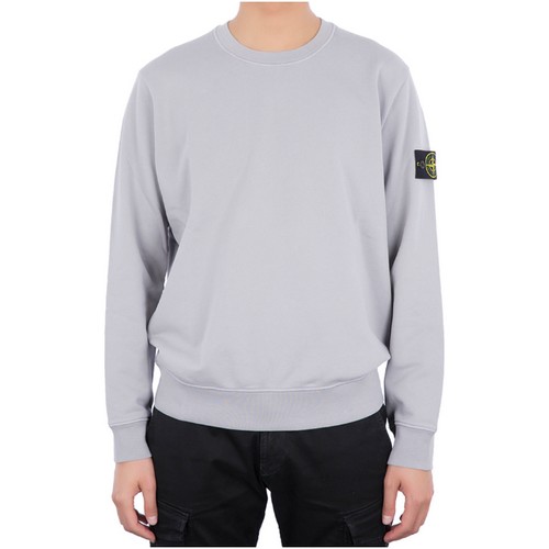 스톤아일랜드 와펜 패치 맨투맨 721563051 (V0064, 라이트그레이)