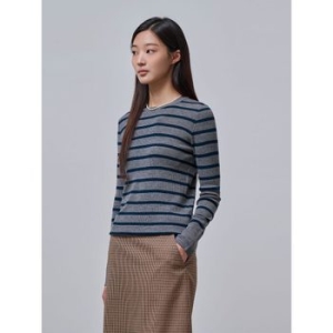 삼성물산 빈폴레이디스 울 스트라이프 골지 풀오버 애쉬 BF4851C014