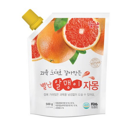 꽃샘식품 별난 알맹이 자몽 500g (1개)_이미지