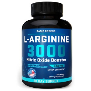 [�Ҹ�] BASIC GREENS �������׸��� �Ƹ���� �ƹ̳�� ���� 3150mg 90�� Arginine 3000 L-�Ƹ����