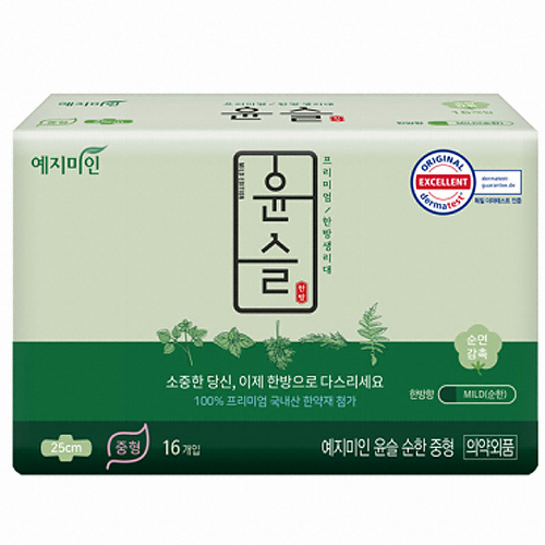 웰크론헬스케어 예지미인 윤슬 순한 중형 16개 (40팩(640개))