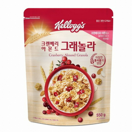 켈로그 크랜베리 아몬드 그래놀라 550g (1개)_이미지