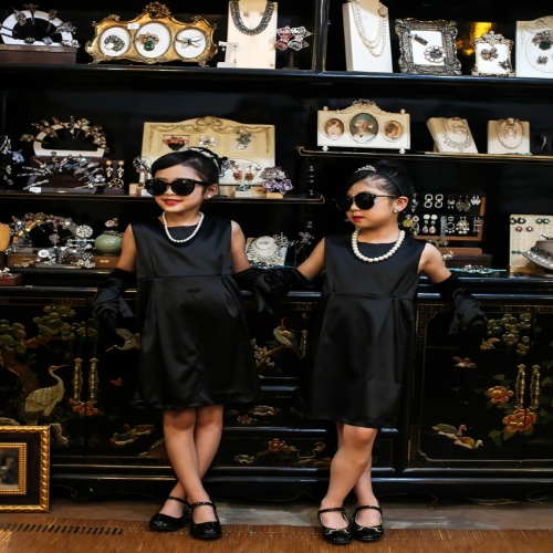 [불명] 오드리햅번 원피스 블랙 100_이미지