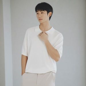 마인드브릿지 남자 여름니트 카라니트 반팔니트 MXKT31A1_이미지