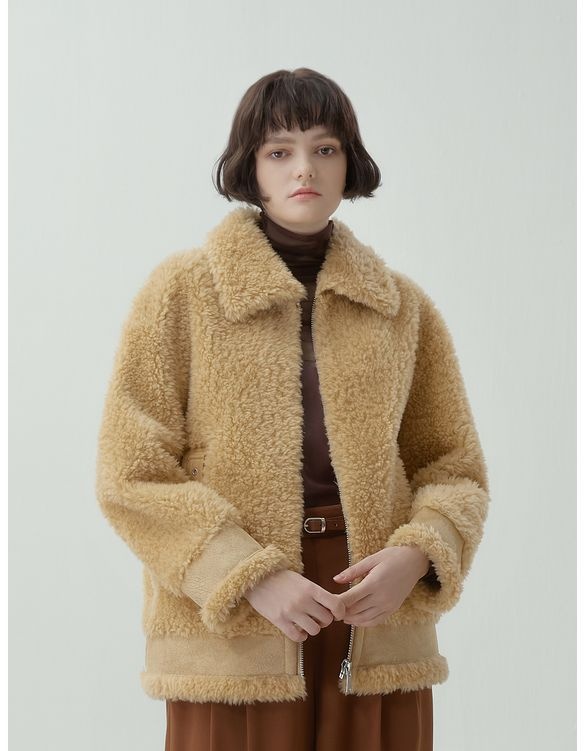 리오벨 컬링쉬어드호주산양모100%코트 1153233