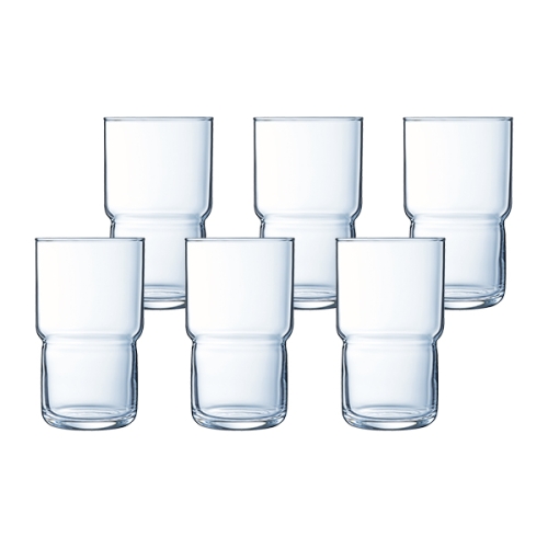 퓨넘블 스텍 유리컵 320ml 투명 6개