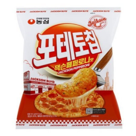 농심 포테토칩 잭슨페퍼로니맛 105g (4개)_이미지