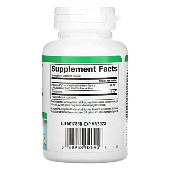네추럴팩터스 피크노제놀 25mg 60캡슐 (해외) (1개)_이미지