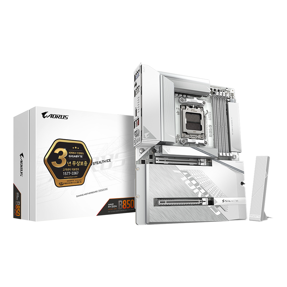 GIGABYTE B850 AORUS STEALTH ICE 제이씨현_이미지