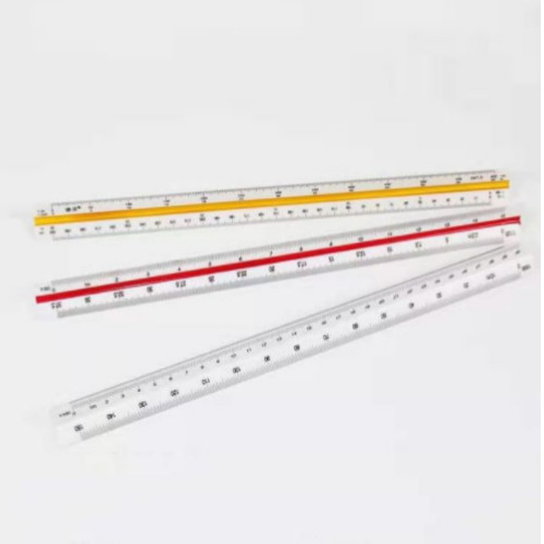 다데 저배율 제도 도면 삼각 스케일 자 15cm