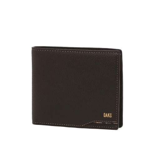 닥스 남성 알렉산드라 시그니처 체크 배색 브라운 소가죽 반지갑 DBWA6E730W3_이미지