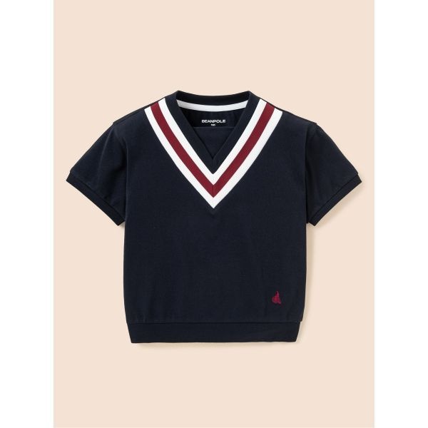 빈폴 키즈 여아 루즈핏 썸머스쿨 티셔츠 네이비 BI5742G02R 306161 FE5229825-E2B_이미지