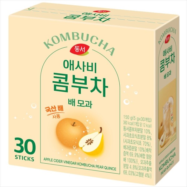 동서식품 애사비 콤부차 배 모과 30개입 [1개]