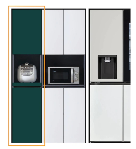 브리즈리빙  믹스매치 밥솥형 속깊은 틈새수납장 400