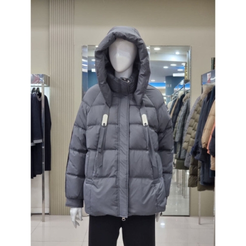 패플 베아뜨리체 한파대비신상 그레이 구스다운 후드 패딩 코트 BRWJK401
