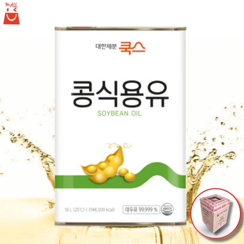  대한제분 쿡스 콩식용유 18L [1개]