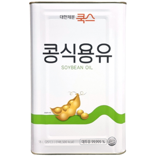 쿡스 콩식용유 18L (1개)_이미지