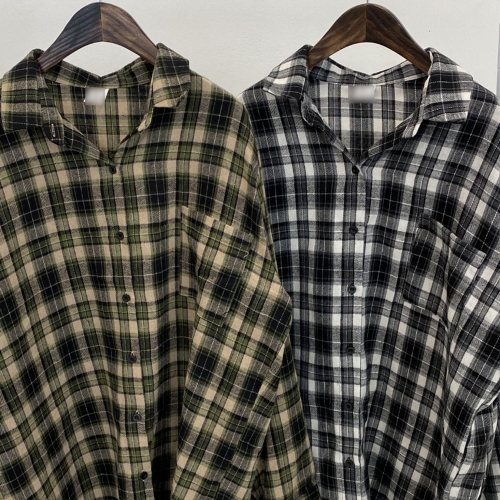 시드마켓 애프터 포근 체크 남방 309O597S 빅사이즈 여성의류_이미지