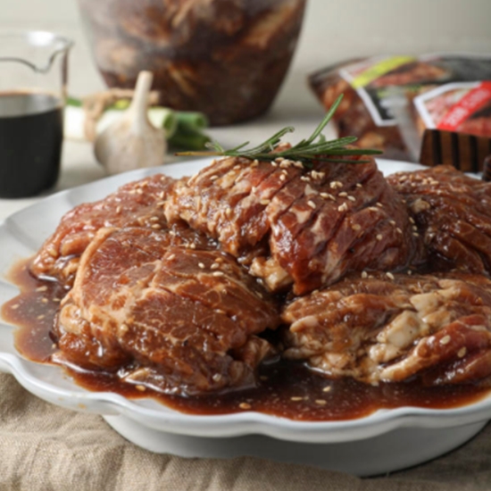 더락 갈비아저씨 수제 돼지갈비 양념목살 300g (10개)_이미지