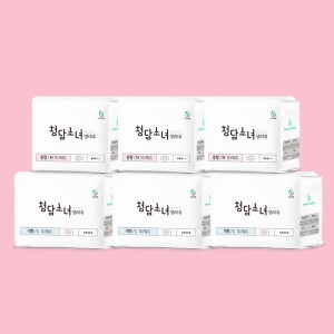 대나무 탑시트 오리지널 생리대 6팩 중형 대형 오버나이트 25% 할인