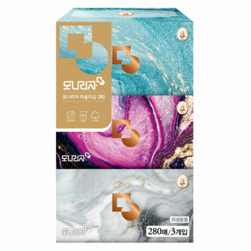 모나리자 ㅤ2겹 미용티슈 280매 (3개입) *6팩_이미지