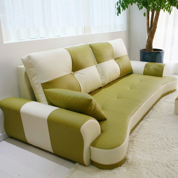 밸런스가구 스위티 가죽 좌식소파 3인용 (스툴별도)_이미지