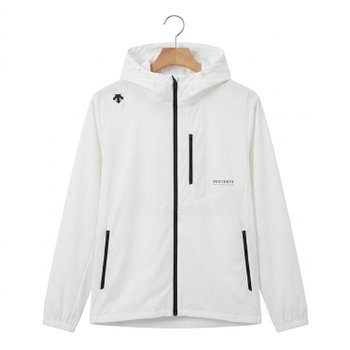 데상트 후드형 컴포트핏 바람막이 자켓 / WHITE SR323UWB71-WHT0