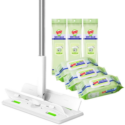 3M 스카치브라이트 올터치 더블액션 막대걸레 대형 (+정전기150매, 물걸레90매)_이미지