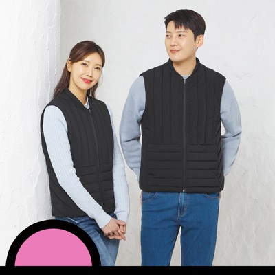 유니 UBS-8484 겨울조끼 작업복 근무복 발열안감 방한조끼 패딩 회사작업조끼 M 90