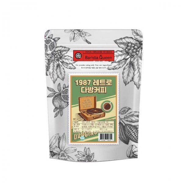 바이오믹스푸드시스템 바리스타퀸 1987 레트로 다방커피 파우더 1kg (1개)_이미지