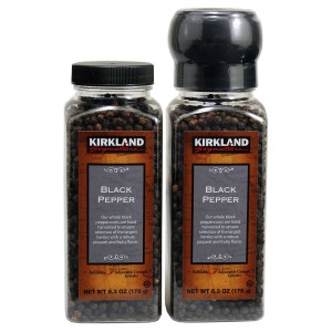 커클랜드 시그니쳐 블랙페퍼 통후추 357g 그라인더 와 리필 셋트 Black Pepper with Grinder_이미지