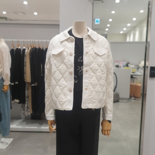 사틴 트윗퀄팅패딩 S254K858_이미지