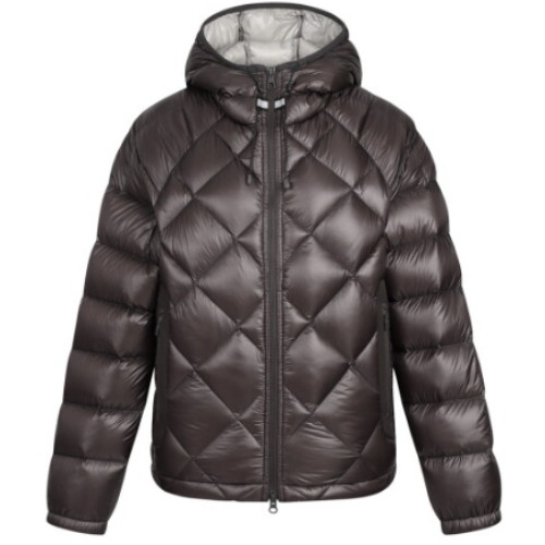 팬텀 퀼팅 후드 초경량 구스 다운 점퍼 221E3JP302_GY_이미지