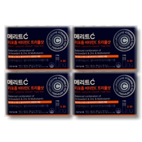 휴온스 메리트C 리포좀 비타민C 트리플샷 30병 (4개)