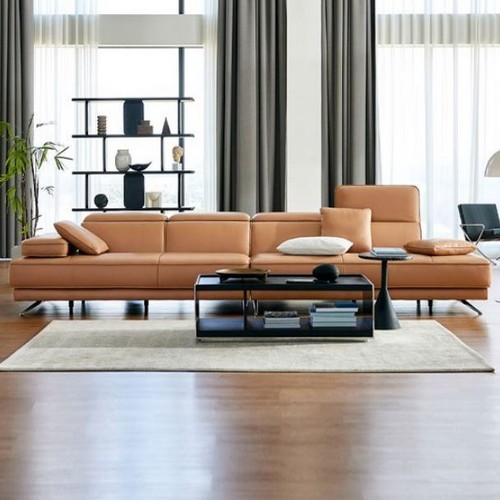 자코모 카르마 기능성 럭스 이태리 천연통가죽 소파 6인용 (스툴별도)