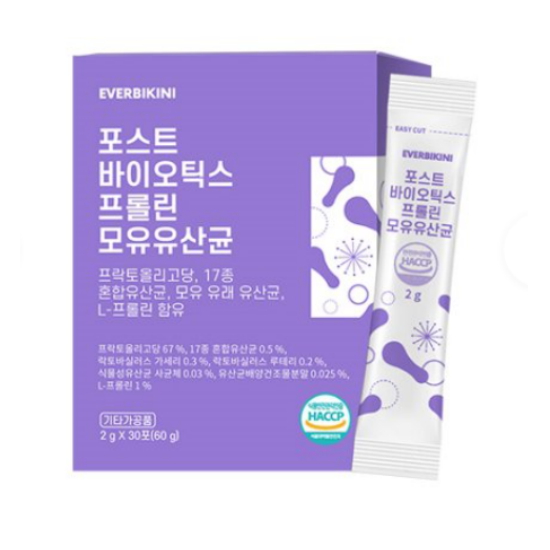 에버비키니 포스트바이오틱스 프롤린 모유유산균 30포이미지입니다. 누르면 해당 게시물로 새창이동합니다.