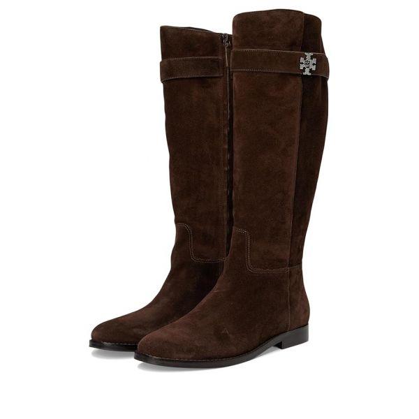 토리버치 우먼 Turnlock Riding 부츠 다크 코코아 10971894