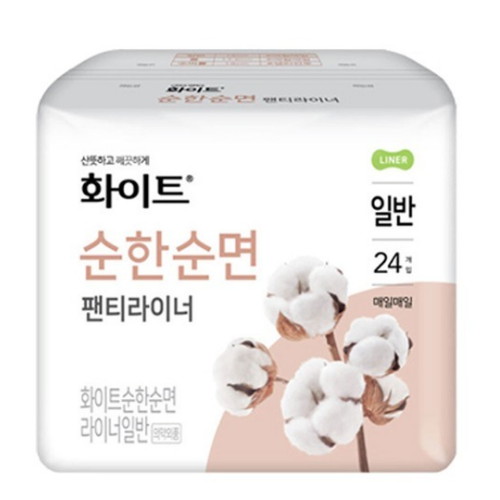 화이트 순한순면 팬티라이너 일반 24개 (60팩(1440개))_이미지