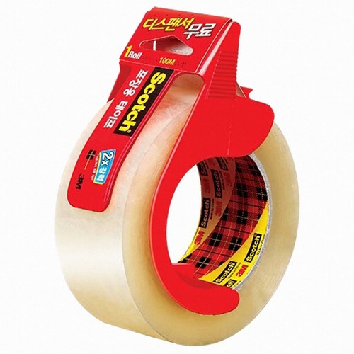 3M 스카치 3615 포장용 테이프 48mm x 100m + 디스펜서 (1개)