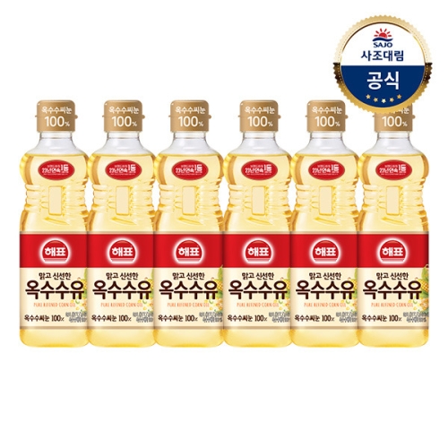 해표 옥수수유 900ml (6개)_이미지